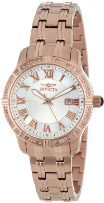 Invicta Women's 14997 Angel Silver Textured Dial with White Mother of Pearl B...