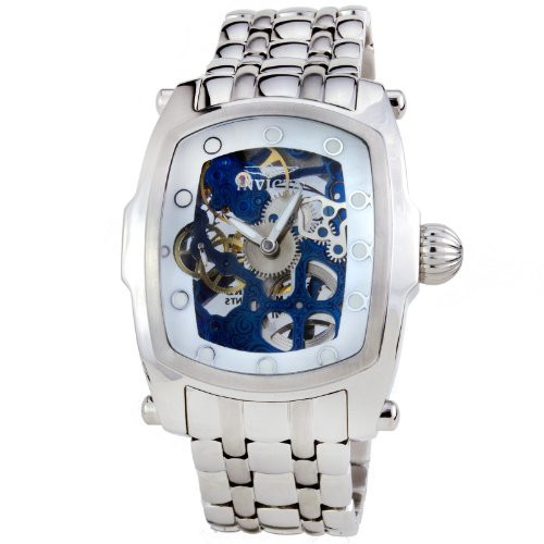 Invicta Mens Lupah Collection Mechanical Skeleton Dial Bracelet Watch w/ 2 Le...