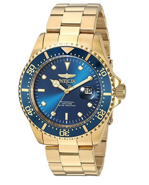 Invicta Men's 'Pro Diver' Quartz and Stainless Steel Diving Watch, Color:Gold-Toned (Model: 23388) …