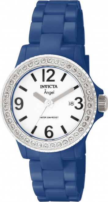 Invicta Women's 27436 Angel Quartz 3 Hand White Dial Watch