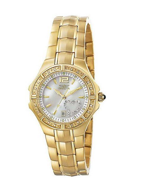 Invicta Women's 6392 Wildflower Collection Diamond Accented 18k Gold-Plated Watc