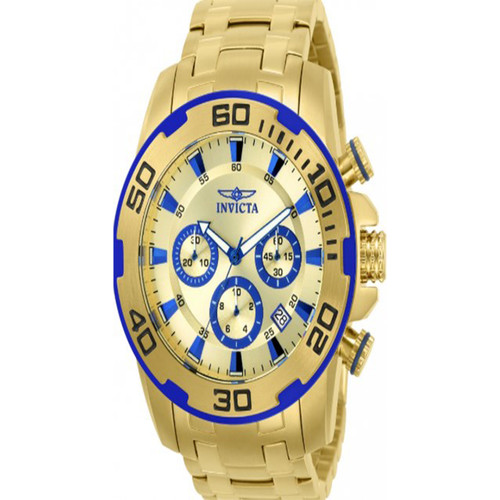 Invicta Men's 22320 Pro Diver Quartz Chronograph Gold Dial Watch