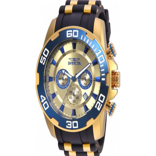 Invicta Men's 22343 Pro Diver Quartz Chronograph Gold Dial Watch