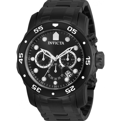 Invicta Men's 0076 Pro Diver Quartz Chronograph Black Dial Watch