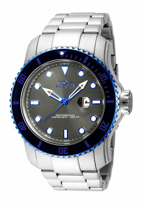 Invicta Men's 15077 Pro Diver Quartz 3 Hand Grey Dial Watch
