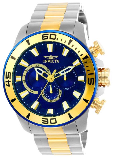 Invicta Men's 22591 Pro Diver Quartz Chronograph Blue Dial Watch