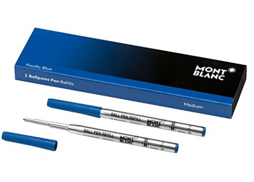 Montblanc Ballpoint Pen Refill Pacific Blue M (medium), 2 pieces 116213