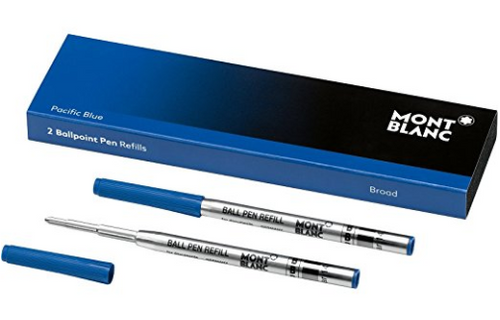 Montblanc Ballpoint Pen Refill Pacific Blue B (bold), 2 pieces 116214