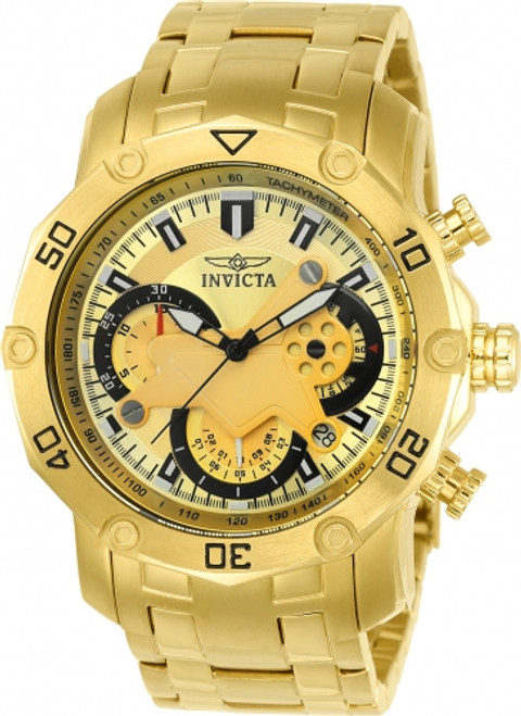 Invicta Men's 22761 Pro Diver Quartz Multifunction Gold Dial Watch