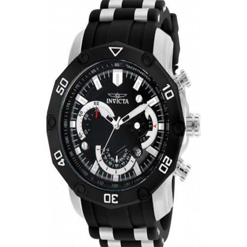 Invicta Men's 22797 Pro Diver Quartz 3 Hand Black Dial Watch