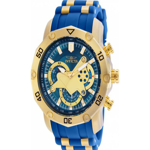 Invicta Men's 22798 Pro Diver Quartz 3 Hand Blue Dial Watch