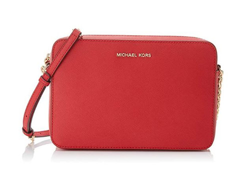 MICHAEL Michael Kors Women's Jet Set Cross Body Bag, Bright Red, One Size 32T6STVC6L-204