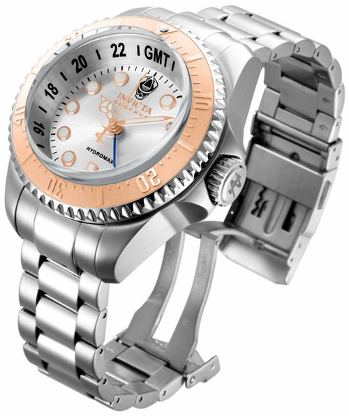 Invicta Men's 16964 Hydromax Quartz 3 Hand Silver Dial Watch