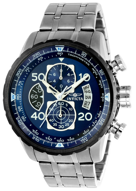 Invicta Men's 22970 Aviator Quartz Multifunction Blue Dial Watch