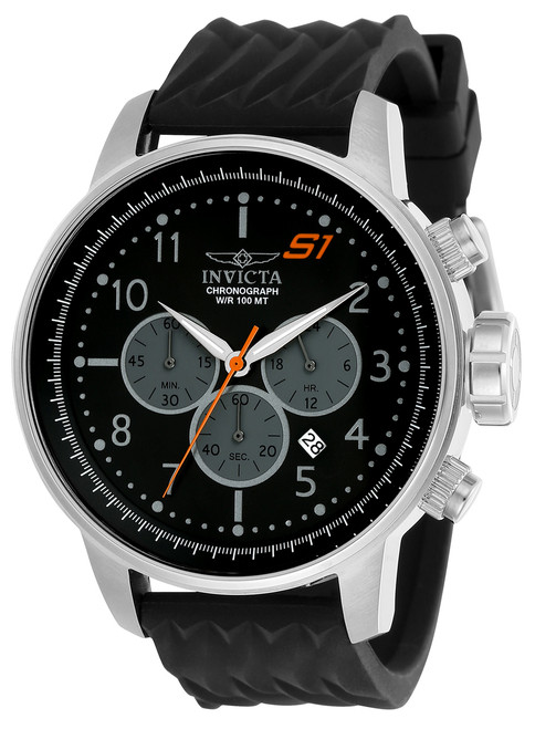 Invicta Men's 23811 S1 Rally Quartz Chronograph Black, Grey Dial Watch