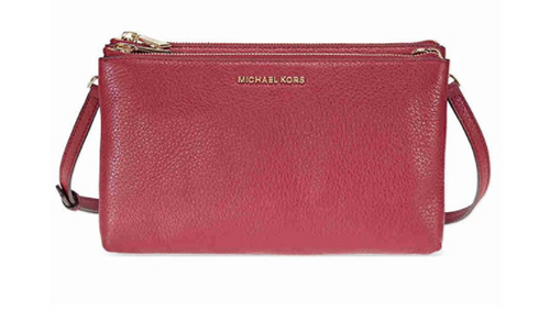 Michael Kors Adele Double Zip Crossbody - Mulberry