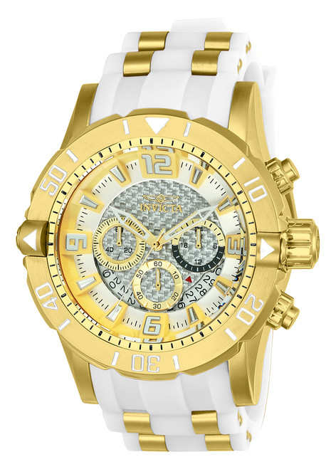 Invicta Men's 24164 Pro Diver Quartz Chronograph White Dial Watch