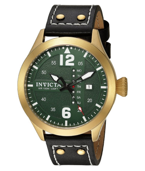 Invicta Men's 22185 I-Force Quartz 3 Hand Green Dial Watch