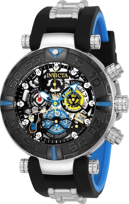 Invicta Men's 24476 Character Collection Quartz 3 Hand Black, Gunmetal, Silver Dial Watch