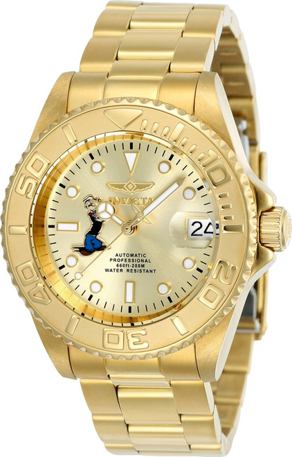 Invicta Men's 24489 Character  Automatic 3 Hand Champagne Dial Watch