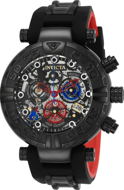 Invicta Men's 24514 Disney  Quartz Multifunction Black, Gunmetal, Silver Dial Watch