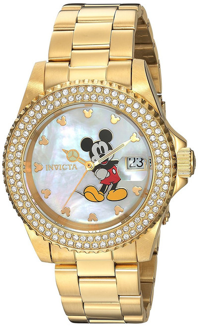 Invicta Women's 24751 Disney Quartz 3 Hand White Dial Watch