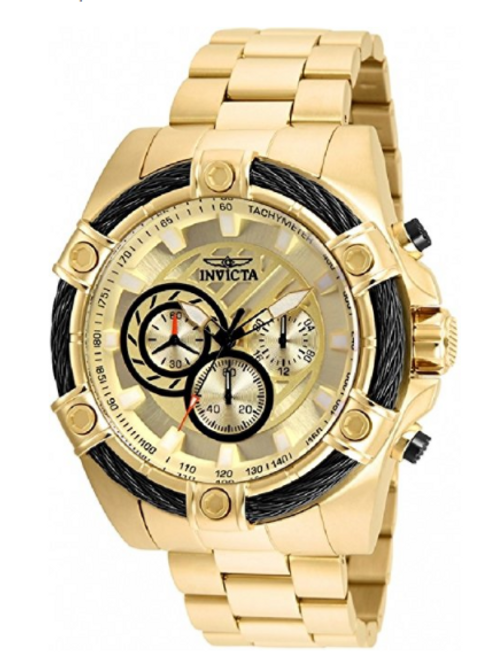 Invicta Men's 25515 Bolt Quartz Chronograph Gold Dial Watch