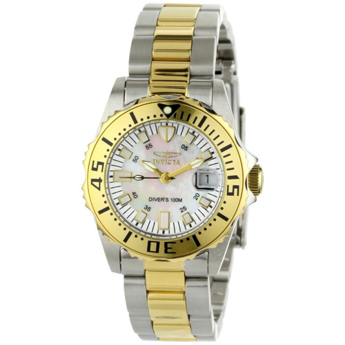 Invicta Women's 6895 Pro Diver Quartz 3 Hand White Dial Watch