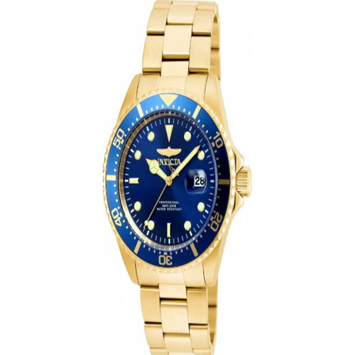 Invicta Men's 22063 Pro Diver Quartz 3 Hand Blue Dial Watch