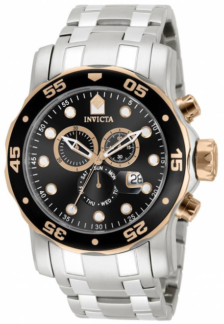 Invicta Men's 80036 Pro Diver Quartz Chronograph Black Dial Watch