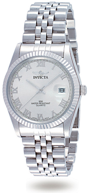 Invicta Men's 9331 Specialty Quartz 3 Hand Silver Dial Watch