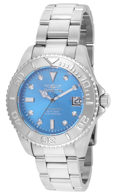 Invicta Women's 24629 Pro Diver Quartz 3 Hand Light Blue Dial Watch