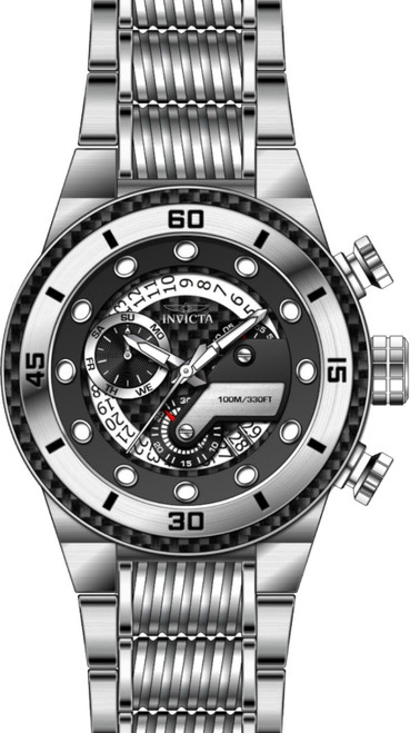 Invicta Men's 25280 S1 Rally Quartz Multifunction Black Dial Watch