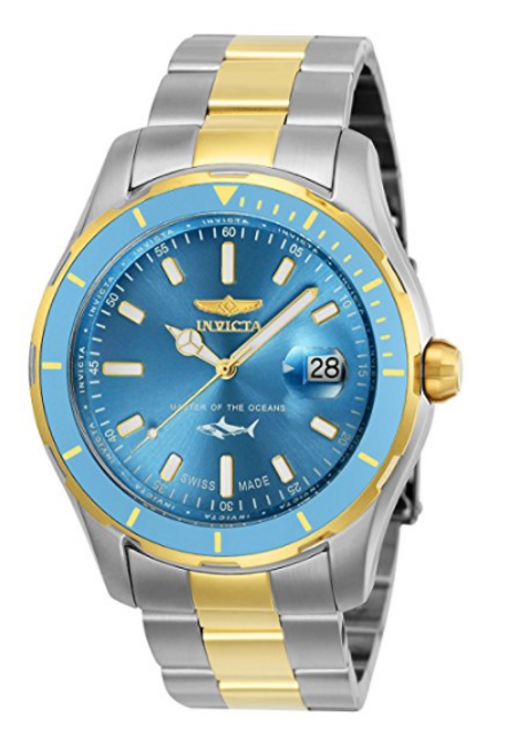 Invicta Men's 25817 Pro Diver Quartz 3 Hand Metallic Blue Dial Watch