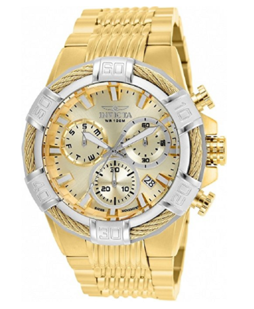 Invicta Men's 25868 Bolt Quartz Chronograph Gold Dial Watch