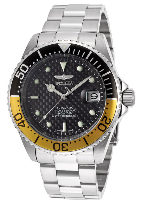 Invicta Men's 15587 Pro Diver Automatic 3 Hand Black Dial Watch