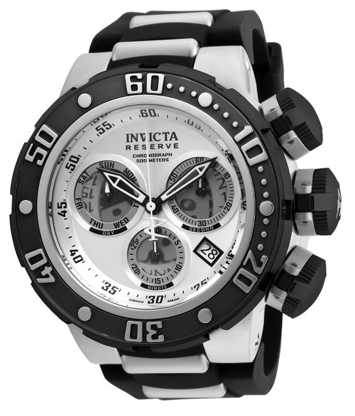 Invicta Men's 21640 Reserve Quartz Chronograph Silver, Grey Dial Watch