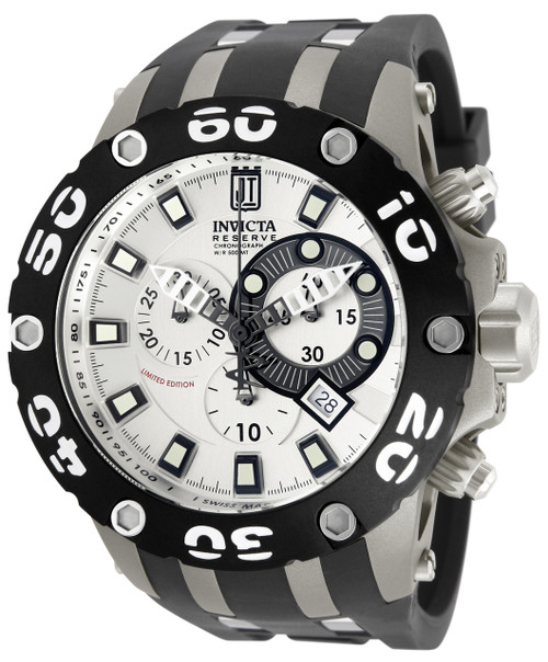 Invicta Men's 12948 Jason Taylor Quartz Chronograph Silver Dial Watch