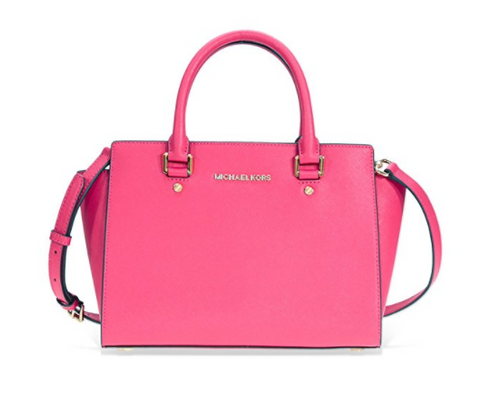 Michael Kors Selma Medium Leather Satchel - Ultra Pink  30S3GLMS2L-564