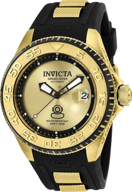 Invicta Men's 25255 Pro Diver Automatic 3 Hand Gold Dial Watch