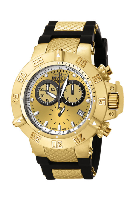 Invicta Men's 27677 Subaqua Quartz Chronograph Gold Dial Watch