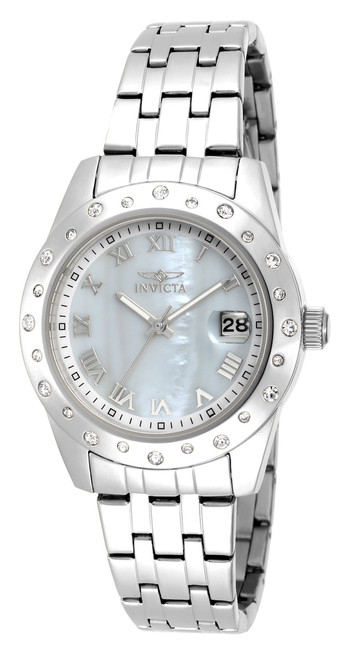 Invicta Women's 17487 Angel Quartz 3 Hand White Dial Watch