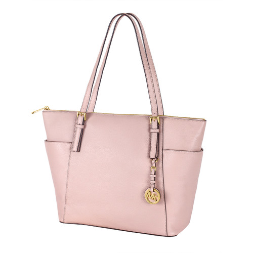 Michael Kors Gilly Drawstring Large Top Zip Tote Ballet Pink MK Signature