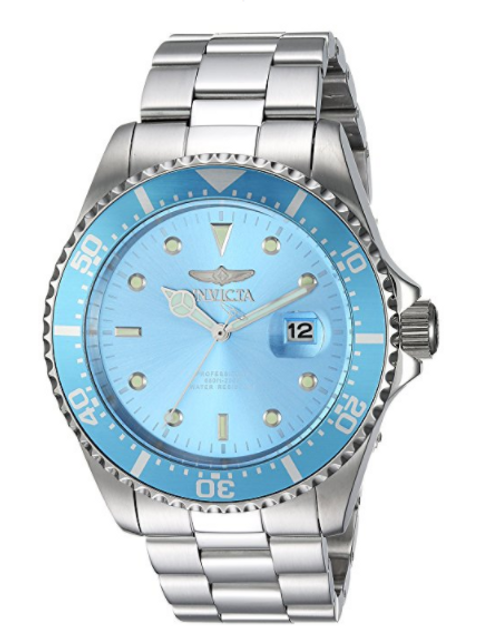 Invicta Men's 22051 Pro Diver Quartz 3 Hand Metallic Blue Dial Watch