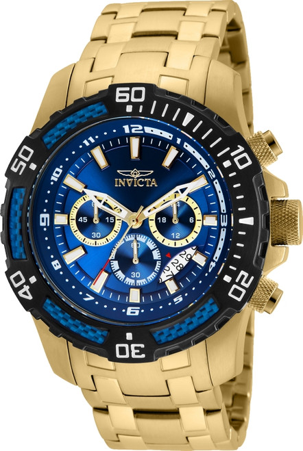 Invicta Men's 24856 Pro Diver Quartz Chronograph Blue Dial Watch