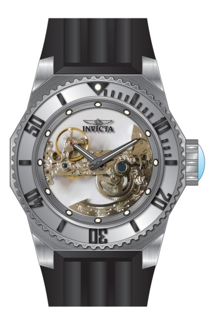 Invicta Men's 25611 Russian Diver Automatic 3 Hand Silver Dial Watch