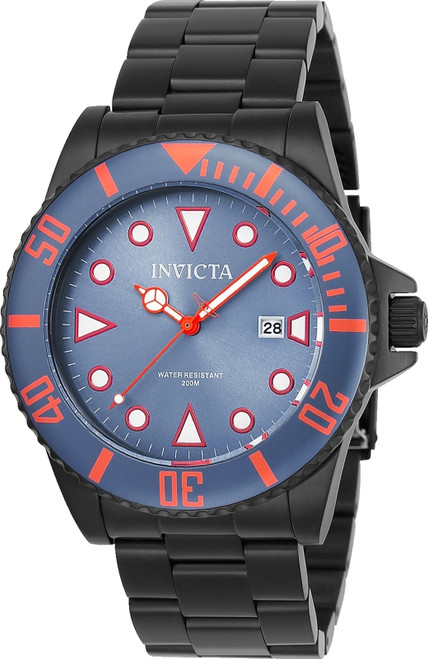 Invicta Men's 90300 Pro Diver Quartz 3 Hand Greyish Blue Dial Watch