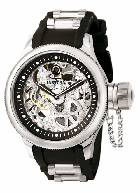 Invicta Men's 1088 Russian Diver Mechanical 3 Hand Black Dial Watch