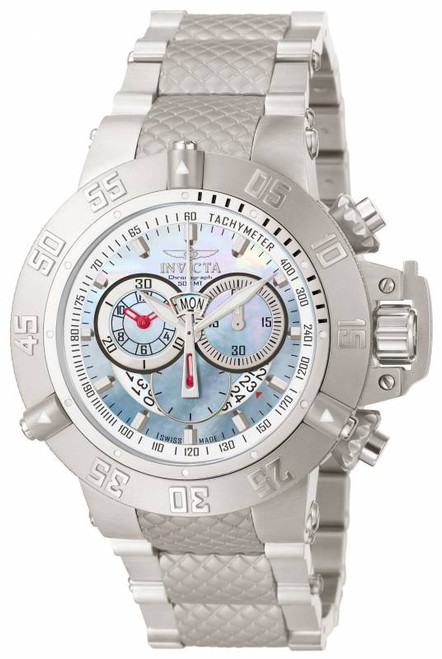 Invicta Men's 4568 Subaqua Quartz Chronograph Mother of pearl Dial Watch