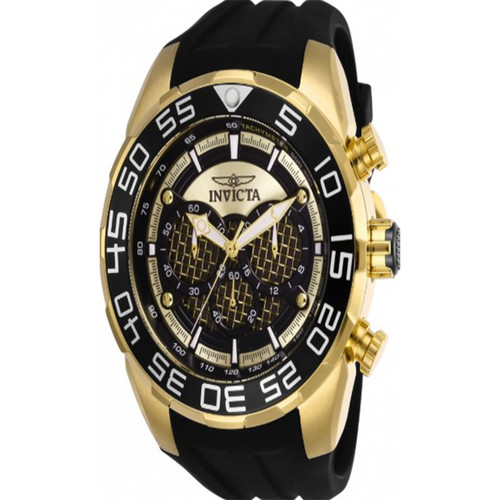 Invicta Men's 26301 Speedway Quartz Multifunction Gold, Black Dial Watch